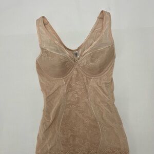 Vintage Y2k Nude Beige Bodycon Coquette  Shapewear Lace Size L